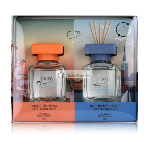 Ipuro Fruity Lisboa & Fresh Stockholm Fragrance Oil Room Fragrance - 2 ks, 50 ml