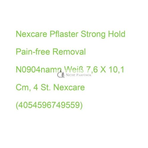 Nexcare Silný Držiak Bezbolestné Odstránenie Náplasti Biele 7,6 x 10,1 cm - Balenie po 4