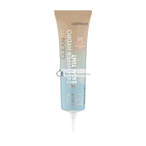 Catrice Clean ID 24H Hyper Hydro Skin Tint Make-up, 30ml - č. 020 Teplý Béžový