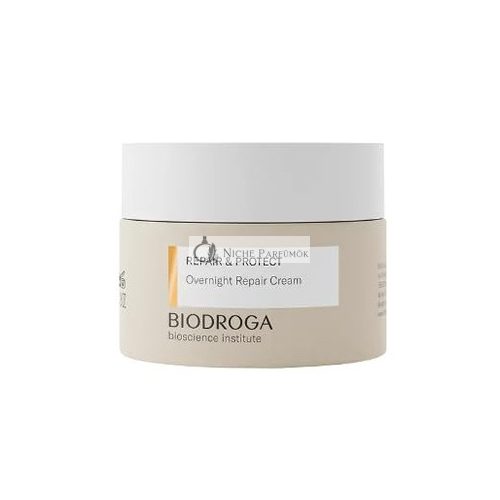 Biodroga Bioscience Institute Repair & Protect nočná oprava krém 50ml - Anti-aging zvlhčovač pre pevnejšiu pleť, zníženie vrások a energetický boost s komplexom Čierneho lesa