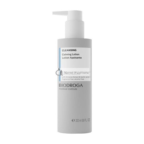 BIODROGA Medicínske Inštitúty Čistiaca Upokojujúca Lotion 200ml s Antioxidantmi - Citlivá, Upokojujúca, pH Neutrálny, Hypoalergénna, Hydratačná, Bez Parabénov, Bez Parfumu