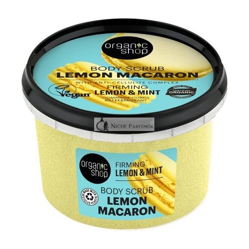 Organický obchod Firming Lemon Macaron telový peeling, 250 ml