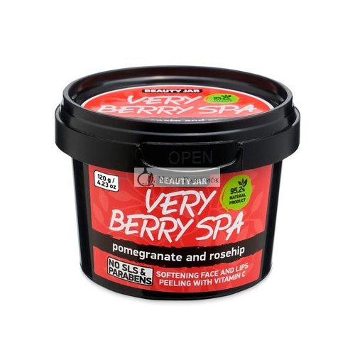 Beauty Jar Very Berry Spa Čistiaci Peeling na Tvár a Rty - Granátové Jablko a Šípky, 120 g