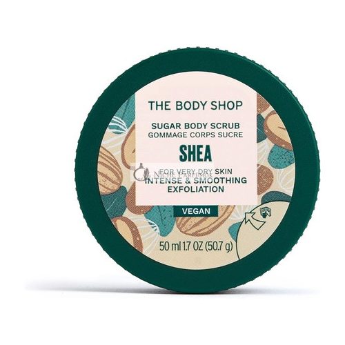 The Body Shop Shea Telový Peeling Intenzívny Cukrový Peeling pre Veľmi Suchú Pokožku 50ml