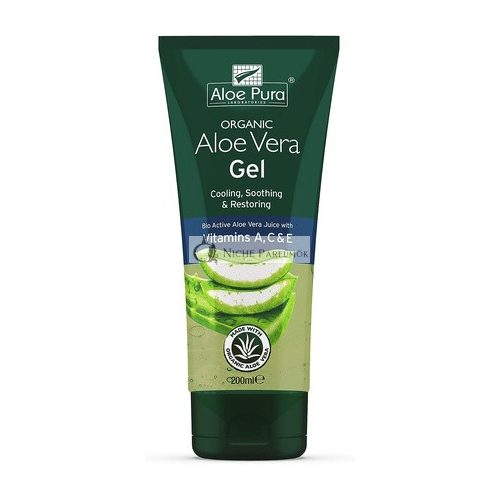 Aloe Pura Organické Aloe Vera Gél s Vitamínmi A, C a E, 200ml