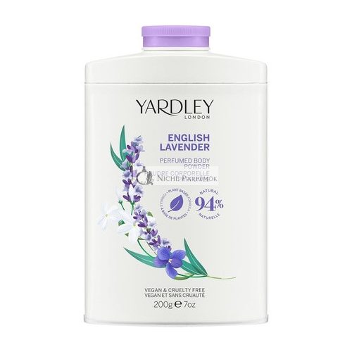 Yardley London Anglická Levanduľa Parfumovaný Telový Púder 200g