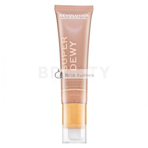 Makeup Revolution Super Dewy Skin Tint Moisturizer - Medium tónujúce a hydratačné emulzie 55 ml