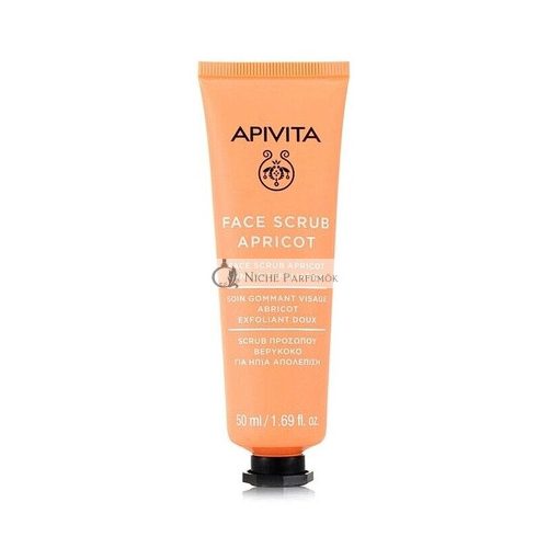 Apivita Peeling na tvár s marhuľou, jemné exfoliačné, 50ml