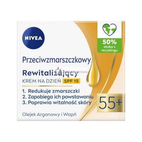 Protiwrinkle + Revitalizačný Denný Krém SPF15 55+ 50ml