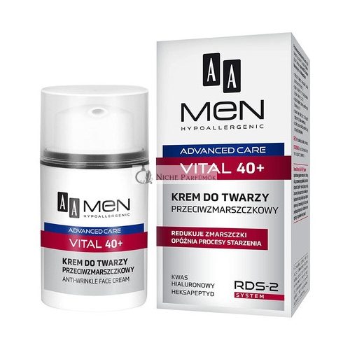 AA Men Advanced Care Vital 40+ Krém proti Vráskam Hypoalergénny, 50ml