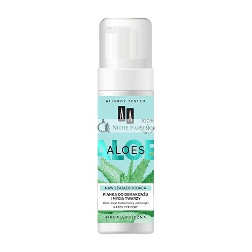 AA Aloes 100% Aloe Vera Extrakt Hydratačný a Upokojujúci Čistiaci Penový Gél na Make-up a Tvár, 150ml