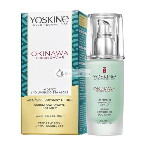 Yoskine Okinawa Zelená Kaviár Proti Vráskam Dvojité Zpevňujúce Sérum na Tvár, 15 ml