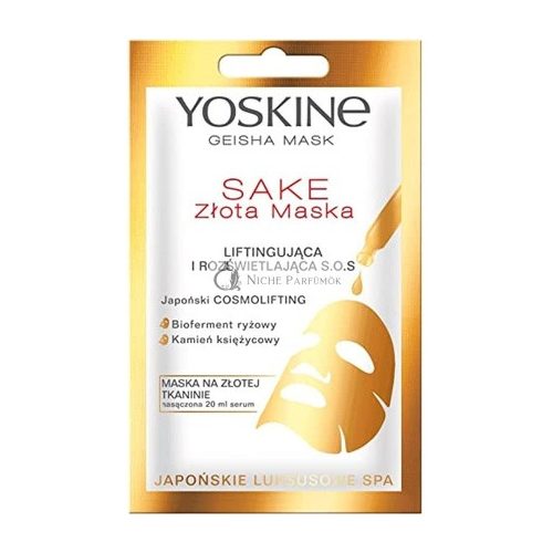 Yoskine Geisha Mask Sake Zlatá Čistiaca Maska