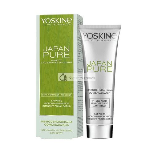 Yoskine Japan Pure Peeling na tvár 75ml - Účinná starostlivosť o pleť pre ženy - Hladké a intenzívne čistenie pleti zafírom s mikrodermabráziou