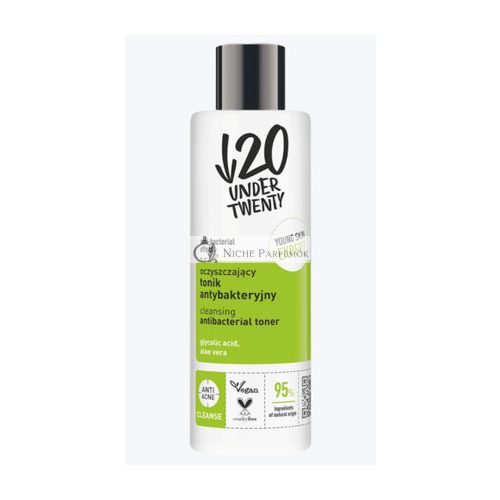 Under Twenty Anti-Acne 95% Prírodný Čistiaci Antibakteriálny Toner, 200ml