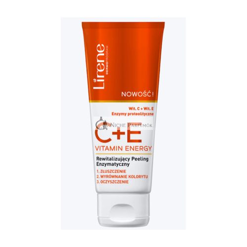 Lirene C+E Vitamínová Energizujúca Revitalizujúca Enzymatická Peeling, 75ml