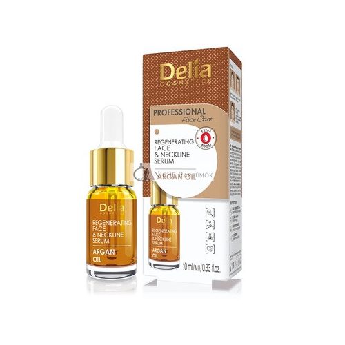 Delia 100% Regeneračné sérum na tvár a dekolt s arganovým olejom, 10ml