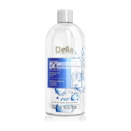 Delia Cosmetics Hydratačná micelárna voda na čistenie pleti s hyalurónovou kyselinou 500ml