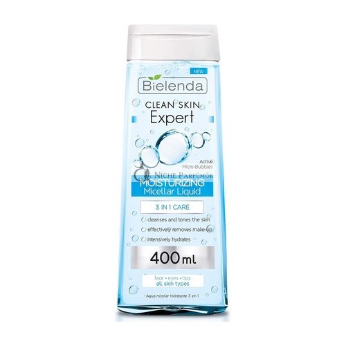 Bielenda Clean Skin Expert 3 v 1 Upokojujúca Micelárna Voda 400ml