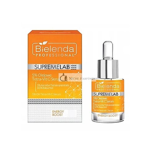 Bielenda SupremeLab Energia Zosilňujúce 5% Tetra-Vit C Olejové Sérum, 15ml