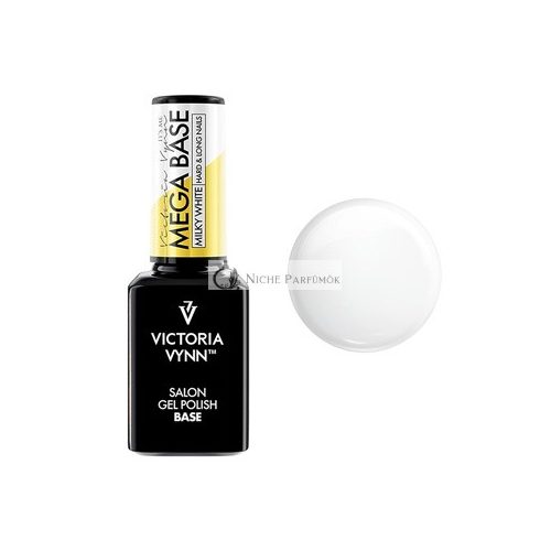 Victoria Vynn Mega Base Mliečne Biele Základný Nátierka pre Silné a Dlhé Nechty UV Led Hybrid Gél Lak 15ml