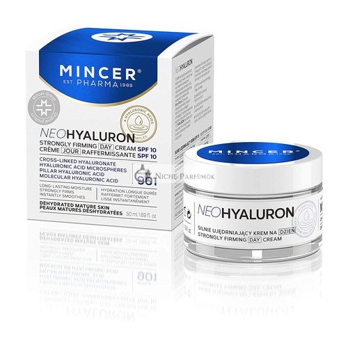 Mincer Pharma Neo Hyaluronic Silný spevňujúci zvlhčujúci upokojujúci denný krém SPF 10, 50ml