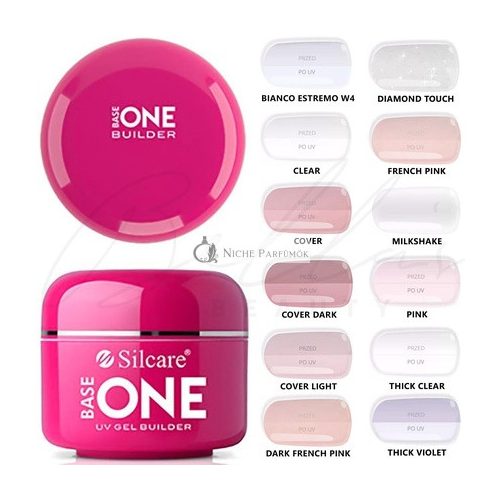 SILCARE Base One Clear Cover Diamond Touch Thick French Pink UV Gél na nechty