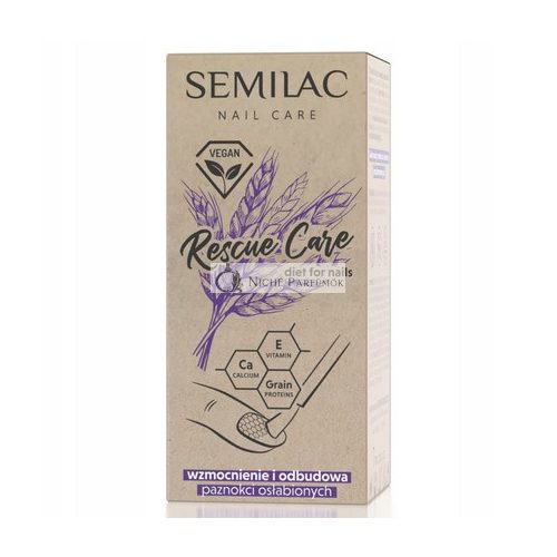 Semilac Nechtový Zosilňovač Rescue Care Vegánska Formula, 7ml