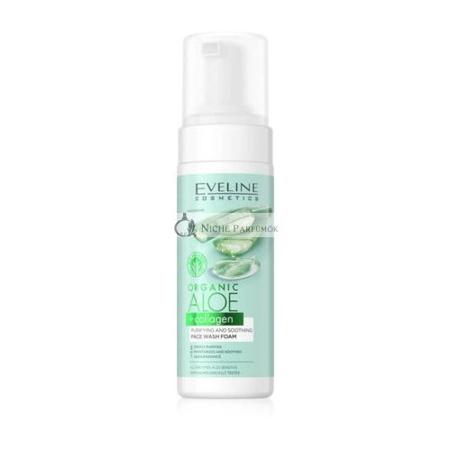 Eveline Organické Aloe + Kolagén Čistiaca a Upokojujúca Penová Čistiaca Hlava, 150ml