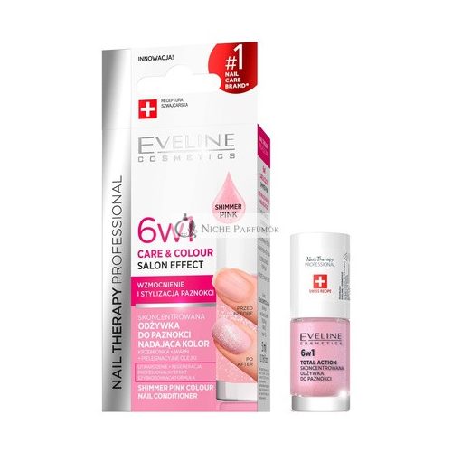 EVELINE Terapia nechtov KRISTALLKLAR 6in1 Shimmer Pink