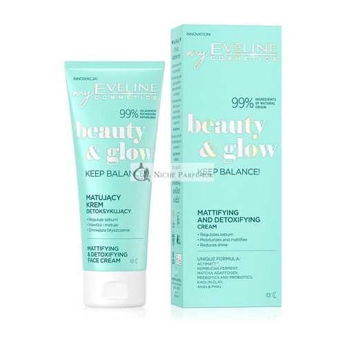 EVELINE Beauty & Glow Keep Balance! Matný Detoxifikačný Krém, 75ml