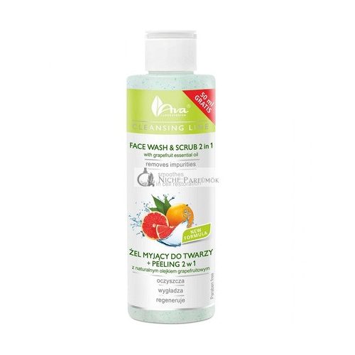 Ava Laboratorium Čistiaci Scrub 2in1 Gél s Prírodným Grapefruitovým Olejom - 200ml