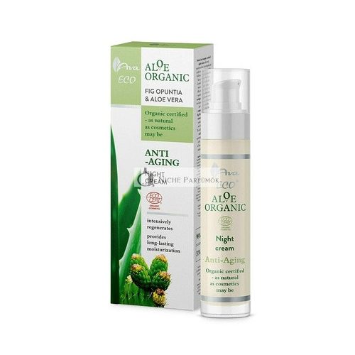 Barbary a Aloe Vera Nočný Krém Proti Starnutiu Hydratačný Aloe Organic, 50ml