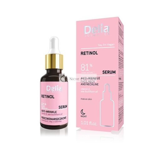 Delia Cosmetics Retinol Anti-Wrinkle Serum pre Zrelú Pokožku - 30ml