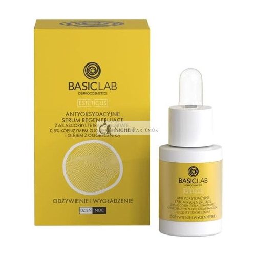 Basiclab Antioxidant Regeneračný Sérum Výživa a Hladkosť 30ml Organické Pleťové Sérum Prírodná Kozmetika