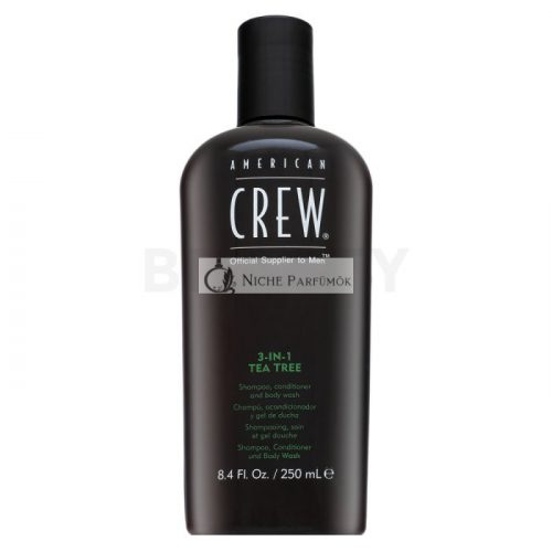 American Crew 3-in-1 Tea Tree sampon, kondicionáló és tusfürdő mindennapi használatra 250 ml