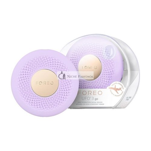 FOREO UFO 3 Cestovateľský Prístroj na Masku na Tvár s Plným Spektrumom LED a Červenou Svetelnou Terapou, Thermo Terapia T-Sonic Masáž, Pripojené k Aplikácii, Levanduľa