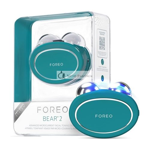 FOREO BEAR 2 Pokročilé liftingové a tonizujúce mikrosúčasťové zariadenie na tvár - Nástroj na modelovanie tváre proti starnutiu - Okamžité zdvihnutie tváre - Pevné a kontúrové - Neinvazívne nástroje starostlivosti o pleť - Evergreen