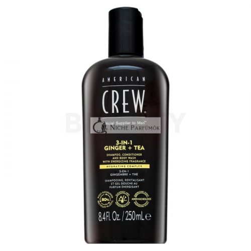 American Crew 3-in-1 Ginger + Tea sampon, kondicionáló és tusfürdő 250 ml