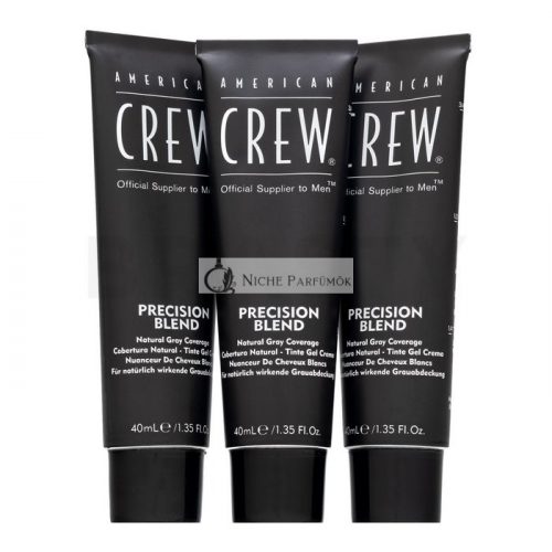 American Crew Precision Blend Natural Gray Coverage hajfesték férfiaknak Medium Natural 4-5 3 x 40 ml