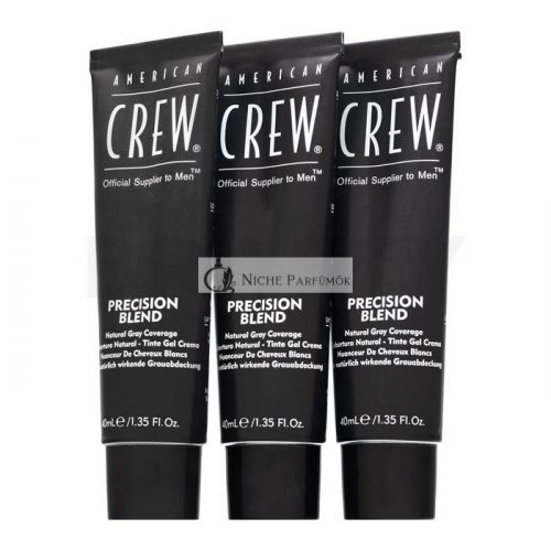 American Crew Precision Blend Natural Gray Coverage hajfesték férfiaknak Light Blond 7-8 3 x 40 ml