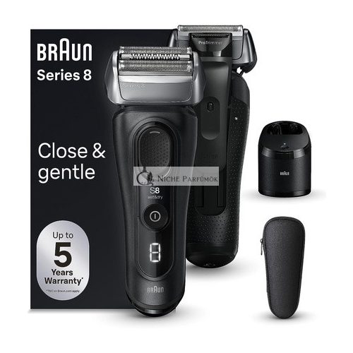 Braun Series 8 Pánska Holiaca Hlava 4+1, Elektrická Holiaca Hlava, Presný Zastrihávač, Čistiaca Stanica, 60 Minút Prevádzky, Mokré a Suché, Darček pre Mužov, Vyrobené v Nemecku 8560cc Čierna