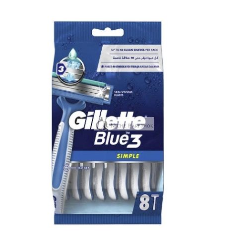 Gillette Blue Simple 3 Jednorazové Holiace Strojčeky - 8 Kusov