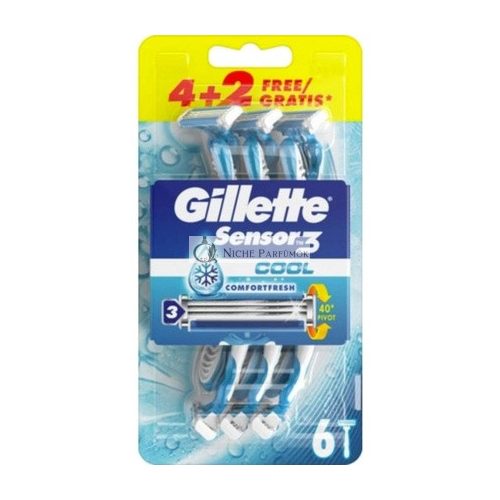 Gillette Sensor3 Cool Jednorazové Holiace Strojčeky pre Mužov 6 Balenie