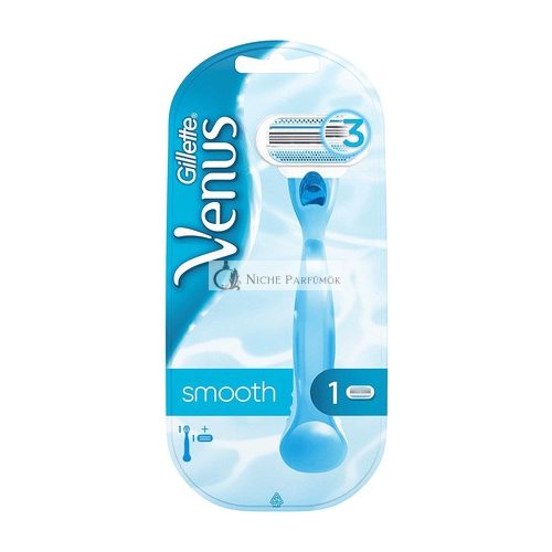 Gillette Venus Smooth Dámsky Holiace Strojček s 3 Zakrivenými Čepeľami