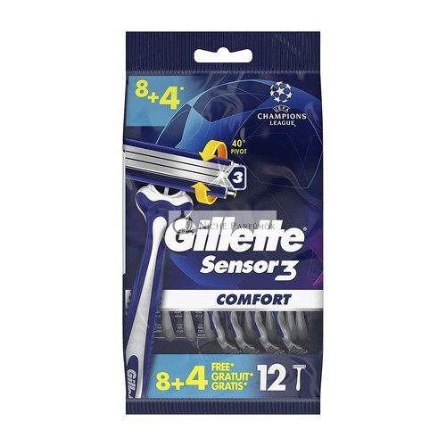 Gillette Sensor3 Cool Jednorazové holiace nože pre mužov 12 ks