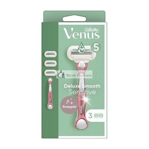 Gillette Venus Deluxe Smooth Sensitive dámsky holiaci strojček 3 kusy - balenie 3