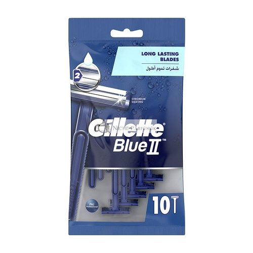 Gillette Blue II Fixná hlava jednorazové holiace strojčeky 10 ks