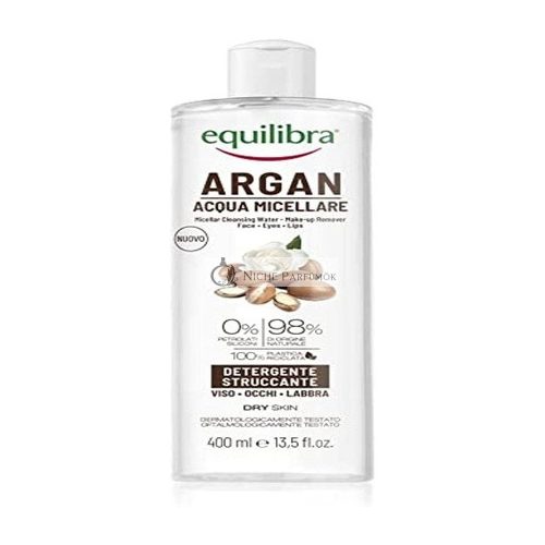 Equilibra Viso Argan Micelárna Voda s Kyselinou Hyalurónovou a Rastlinnými Tenziakmi, 400ml