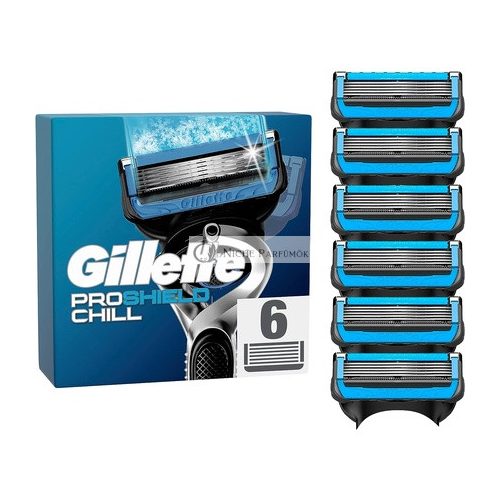 Gillette ProShield Chill Náhradné britvy 6 náhradných britiev pre mužské mokré holenie